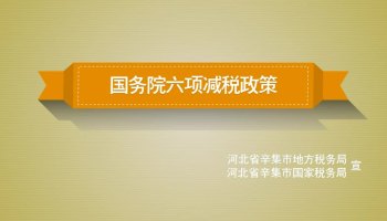 辛集国税6项政策MG动画
